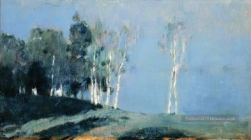 nuit au clair de lune 1899 Isaac Levitan bois arbres paysage Peinture à l'huile